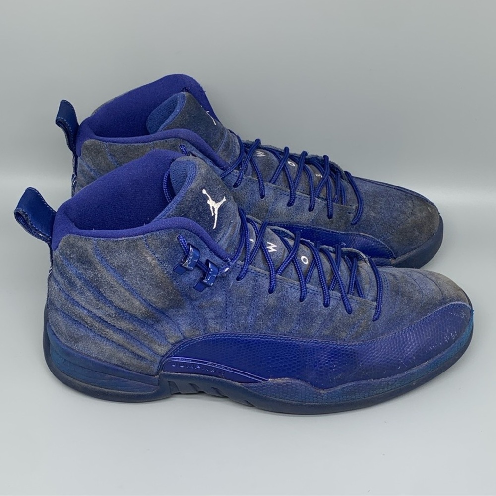 Jordan 12 Retro‎ Deep Royal Basketball Shoes 130690-400 Men's Sz 11